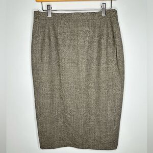 MaxMara Vintage Women’s Gray Wool Pencil Skirt Sz 14